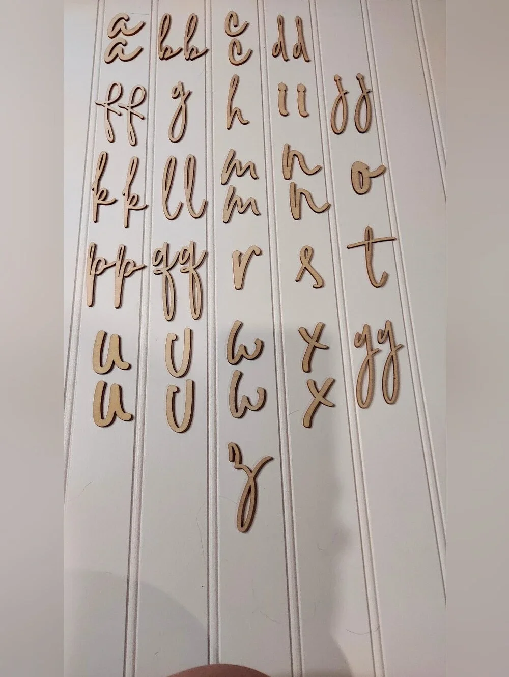 Park Lane Natural Wood Uppercase & Lowercase Alphabet Letters